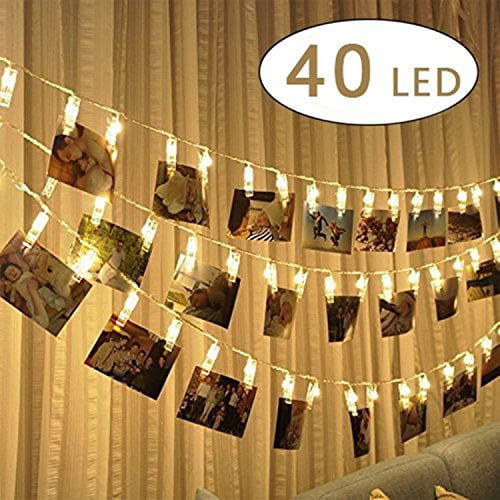 Details about   16.4FT LED Fairy String Lights USB Battery Operated Bedroom Photo Card Clip Lamp
